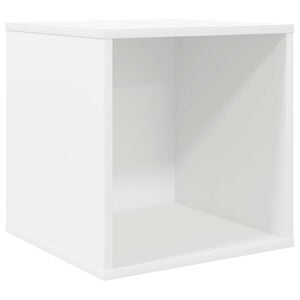 vidaXL Vinyl Album Box White 37 x 36.5 x 38 cm Engineered Wood