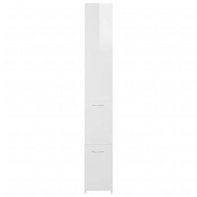 vidaXL Bathroom Cabinet High Gloss White 25x26.5x170 cm Engineered Wood