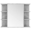 vidaXL Bathroom Mirror Cabinet Concrete Grey 80x20.5x64 cm Engineered Wood