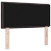 vidaXL LED Headboard with LED Strip Lights Dark brown 80 cm Fabric