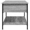 vidaXL Coffee Table Grey Sonoma 100x50x50 cm Engineered Wood and Metal