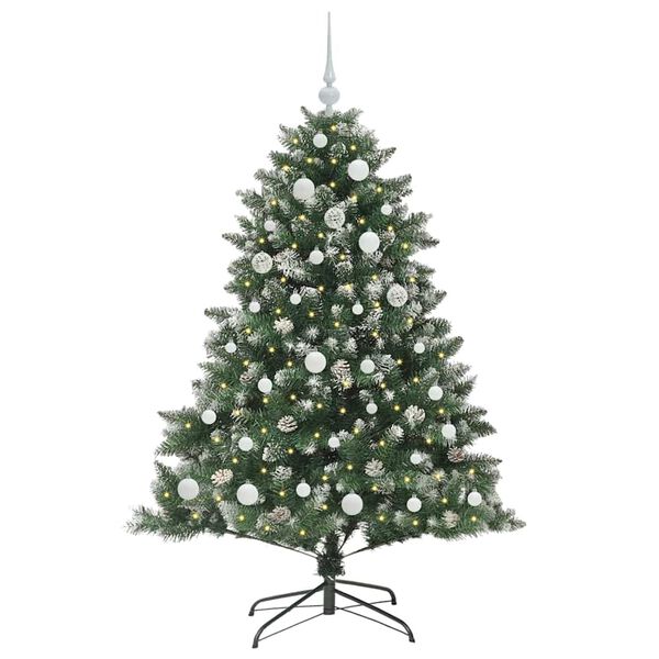 vidaXL Artificial Christmas Tree with 150 LEDs with Stand Green 150 cm