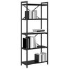 vidaXL Bookshelf Black Oak 60 x 30 x 155 cm Engineered Wood