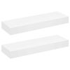 vidaXL Floating Wall Shelves with Drawers 2 pcs White 80 cm