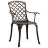 vidaXL 3 Piece Bistro Set Bronze Cast Aluminium