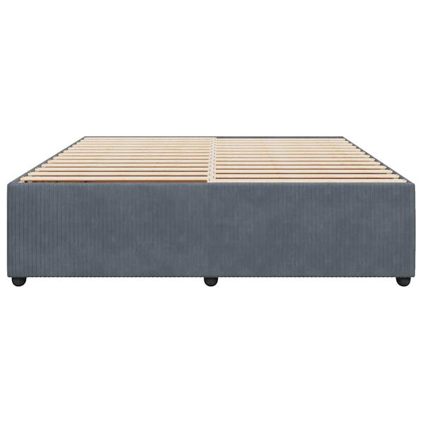 vidaXL Bed Frame without Mattress Dark Grey Super King Velvet