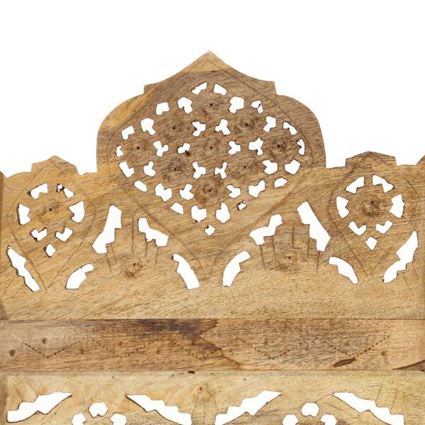 vidaXL Hand carved 4-Panel Room Divider 160x165 cm Solid Mango Wood