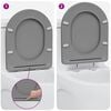 vidaXL Quick Release Toilet suitable for Seat Grey 44 x 36.4 x 3.4 cm