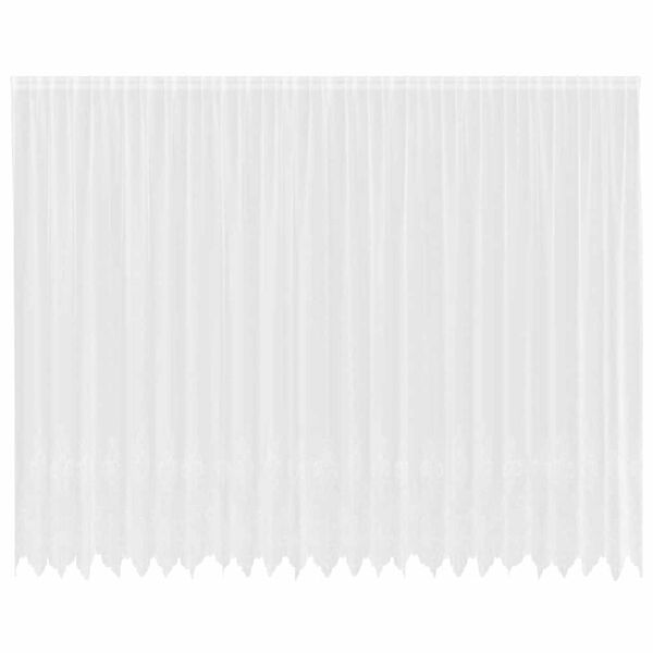 vidaXL Lace Curtain with Curtains Floral White 260 x 600 cm Polyester
