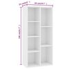 vidaXL Book Cabinet White 50x25x106 cm Engineered Wood