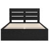 vidaXL Bed Frame with Headboard Black 140 x 190 cm Solid Pine Wood