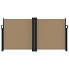vidaXL Retractable Side Awning Taupe 120x600 cm