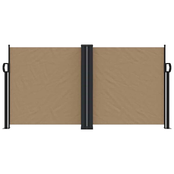 vidaXL Retractable Side Awning Taupe 120x600 cm