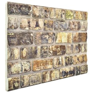vidaXL Wall Panels 10 pcs 100 x 50 cm Multicolour EPS Foam