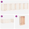vidaXL Dog Gate with Door Foldable 12 Panels 600 cm Poplar Wood