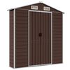 vidaXL Garden Shed Brown 191x555x198 cm Galvanised Steel