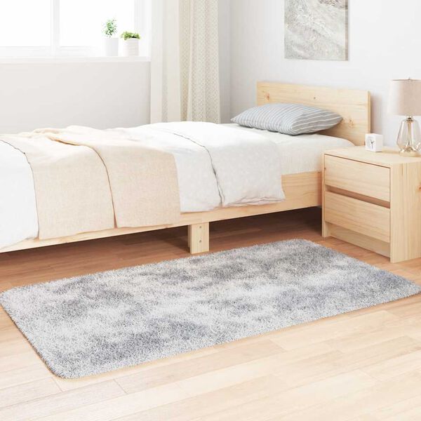 vidaXL Shaggy Rug High Pile NAVARRA Silver Grey 80x150 cm Polyester