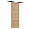 vidaXL Sliding Door ORKDAL Brown 73.5 x 198.5 cm Solid Pine Wood