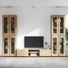 vidaXL TV Cabinet Set with Drawer FLORIN Sonoma Oak Engineered Wood