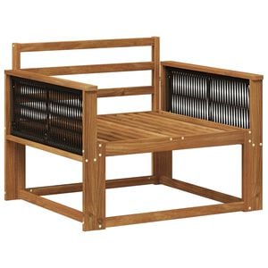 vidaXL Outdoor Middle Sofa Solid Acacia Wood Natural