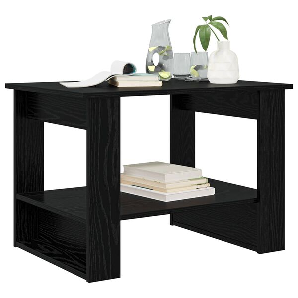 vidaXL Coffee Table Black Oak 72 x 50 x 50 cm Engineered Wood