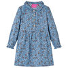 vidaXL Kids' Dress with Long Sleeves Petrol 116