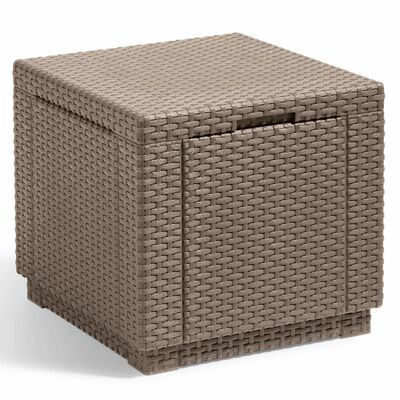 Keter Cube Storage Pouf Cappuccino 228749