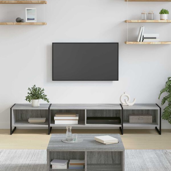 vidaXL TV Cabinet Grey Sonoma 170.5 x 36 x 30.5 cm Engineered Wood