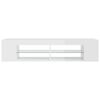 vidaXL TV Cabinet with LED Lights High Gloss White 135x39x30 cm