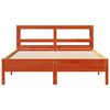 vidaXL Bed Frame without Mattress Wax Brown 150x200 cm King Size Solid Wood Pine