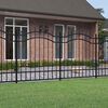 vidaXL Garden Fence Woerden with Spear Top Black 240x125 cm Steel