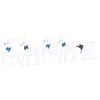 vidaXL LED Reindeers 5 pcs White 43 x 18 x 66 cm Fabric