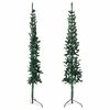 vidaXL Slim Artificial Half Christmas Tree with Stand Green 240 cm
