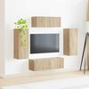 vidaXL TV Cabinet Set 4 pcs Sonoma Oak Engineered Wood