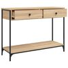 vidaXL Console Table Sonoma Oak 100x34.5x75 cm Engineered Wood