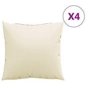 vidaXL Sofa Cushions 4 pcs Cream 40x40 cm Fabric