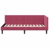 vidaXL Corner Bed Frame with Headboard Wine Red 90 cm x 200 cm Velvet