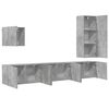 vidaXL 5 Piece TV Wall Units Concrete Grey Engineered Wood