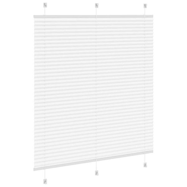 vidaXL Pleated Blind White 115x150 cm Fabric Width 114.4 cm Polyester
