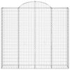 vidaXL Arched Gabion Baskets 15 pcs 200x50x180/200 cm Galvanised Iron