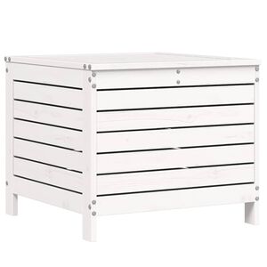 vidaXL Garden Footstool White 62x63,5x53,5 cm Solid Wood Pine