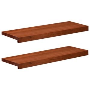 vidaXL Window Sills 2 pcs Brown 80x 30 x 2 cm Solid Beech Wood