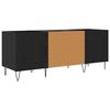 vidaXL Record Cabinet with Shelf with Door Black Oak 121 x 38 x 48 cm