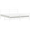 vidaXL Metal Bed Frame without Mattress with Footboard White 193x203cm