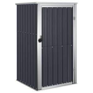 vidaXL Garden Tool Shed Anthracite 88x89x161 cm Galvanised Steel