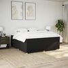 vidaXL Box Spring Bed with Mattress Black 180x200 cm Fabric