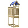vidaXL Play Tower Brown 52.5 x 110.5 x 215 cm Solid Impregnated Wood