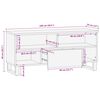 vidaXL TV Cabinet with Drawer Brown 100 x 33 x 46 cm Solid Mango Wood