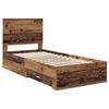vidaXL Bed Frame with Headboard Old Wood 90 x 200 cm Engineered Wood