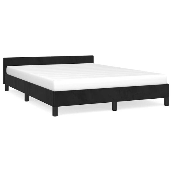vidaXL Bed Frame without Mattress Black 135x190cm Double Velvet